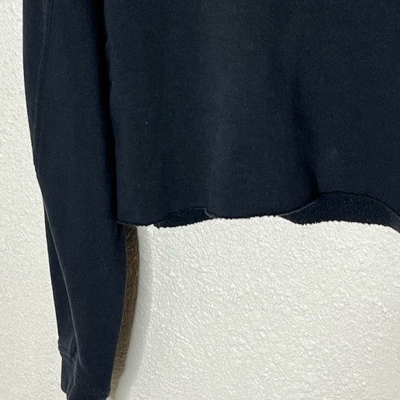 Zara Trafaluc Black Cropped Sweatshirt Sz Small - Picture 2 of 4